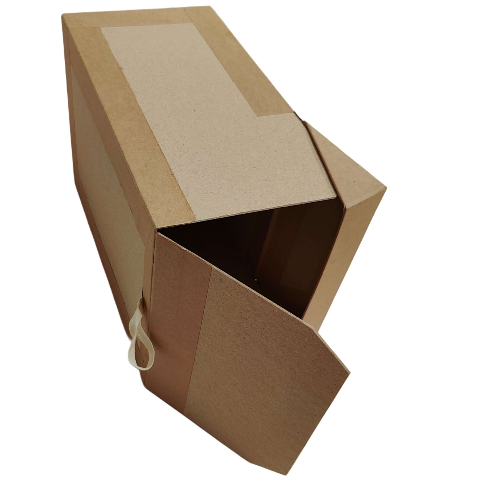 Короб архівний обклеєний з палітурного картону для документів 390х270х200 мм з кришкою відкидною ЦОД НТІ (PB-390*270*200-1)